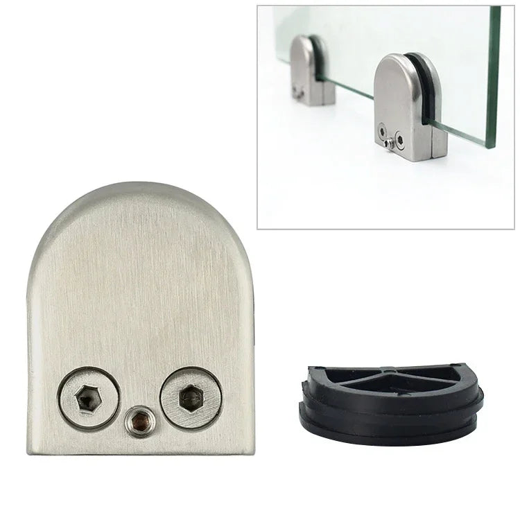 8-12mm Flachboden matt poliert 304 Edelstahl fester Clip Geländer Glas Holzschicht Board Klemme Halterung, 8-12mm, Flachboden, 304 Edelstahl