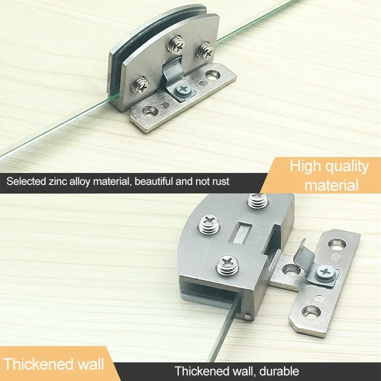 Gebürstetes Glas-Scharnier ohne Bohrlöcher, Größe: S, 3-7 mm, S