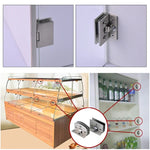 Gebürstetes Glas-Scharnier ohne Bohrlöcher, Größe: S, 3-7 mm, S