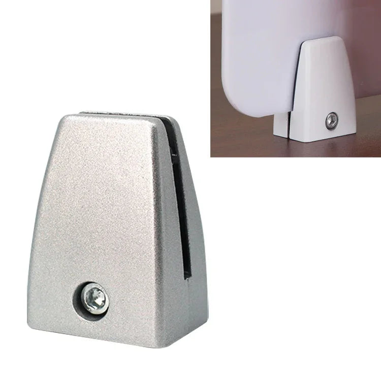 Flach geformter Aluminiumlegierung Büro-Tisch-Bildschirm-Befestigungsclip Trennwandclip (Silber), Flache Form (Silber)