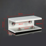 Double Hole Aluminum Alloy Glass Fixing Clip, L, 16mm, L, 16mm