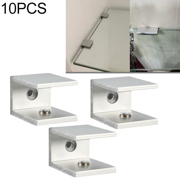 10 Stk. Einzelloch-Glasklemmen aus Aluminiumlegierung, S, 18mm, S, 18mm