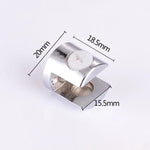 15 PCS Zinklegierung Helle Feststellhalterung Verbindung 12mm Zylindrische Glasbefestigungsklemme, 12mm Zylindrisch