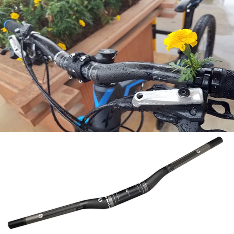 TOSEEK Vollcarbon Rennrad Gebogener Lenker, Größe: 620mm (Matt), 620mm