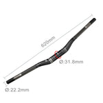 TOSEEK Vollcarbon Rennrad Gebogener Lenker, Größe: 620mm (Matt), 620mm