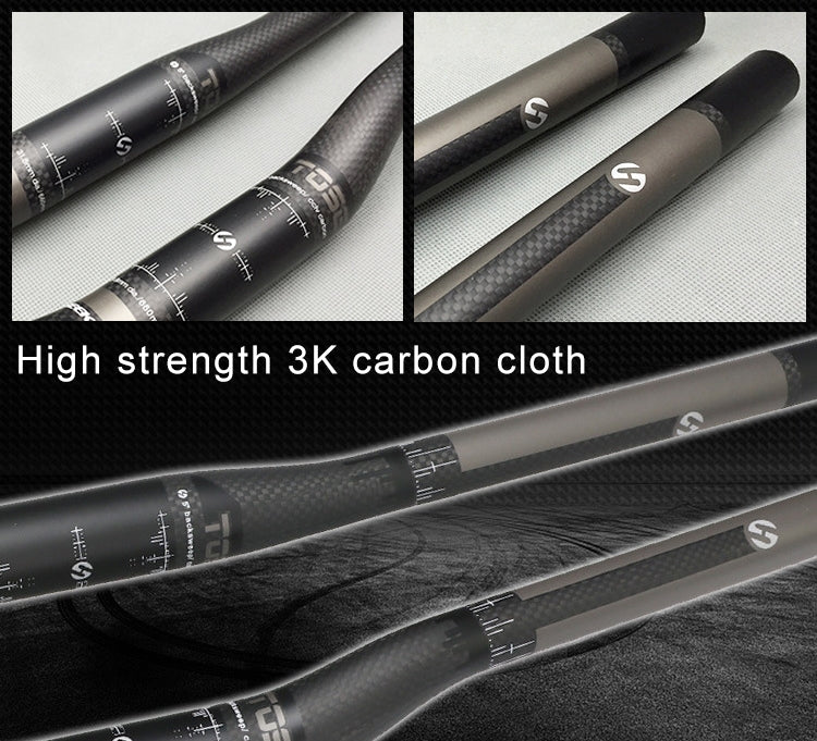 TOSEEK Vollcarbon Rennrad Gebogener Lenker, Größe: 620mm (Matt), 620mm