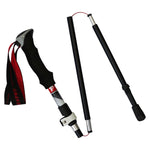 5-teilige, tragbare, faltbare Wanderstöcke aus Aluminiumlegierung, Faltlänge: 28,5 cm (Blau), Faltlänge: 28,5 cm (Rot), Faltlänge: 28,5 cm (Schwarz), Faltlänge: 28,5 cm (Grün)