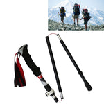 5-teilige, tragbare, faltbare Wanderstöcke aus Aluminiumlegierung, Faltlänge: 28,5 cm (Blau), Faltlänge: 28,5 cm (Rot), Faltlänge: 28,5 cm (Schwarz), Faltlänge: 28,5 cm (Grün)