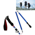 5-teilige, tragbare, faltbare Wanderstöcke aus Aluminiumlegierung, Faltlänge: 28,5 cm (Blau), Faltlänge: 28,5 cm (Rot), Faltlänge: 28,5 cm (Schwarz), Faltlänge: 28,5 cm (Grün)