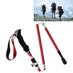 5-teilige, tragbare, faltbare Wanderstöcke aus Aluminiumlegierung, Faltlänge: 28,5 cm (Blau), Faltlänge: 28,5 cm (Rot), Faltlänge: 28,5 cm (Schwarz), Faltlänge: 28,5 cm (Grün)