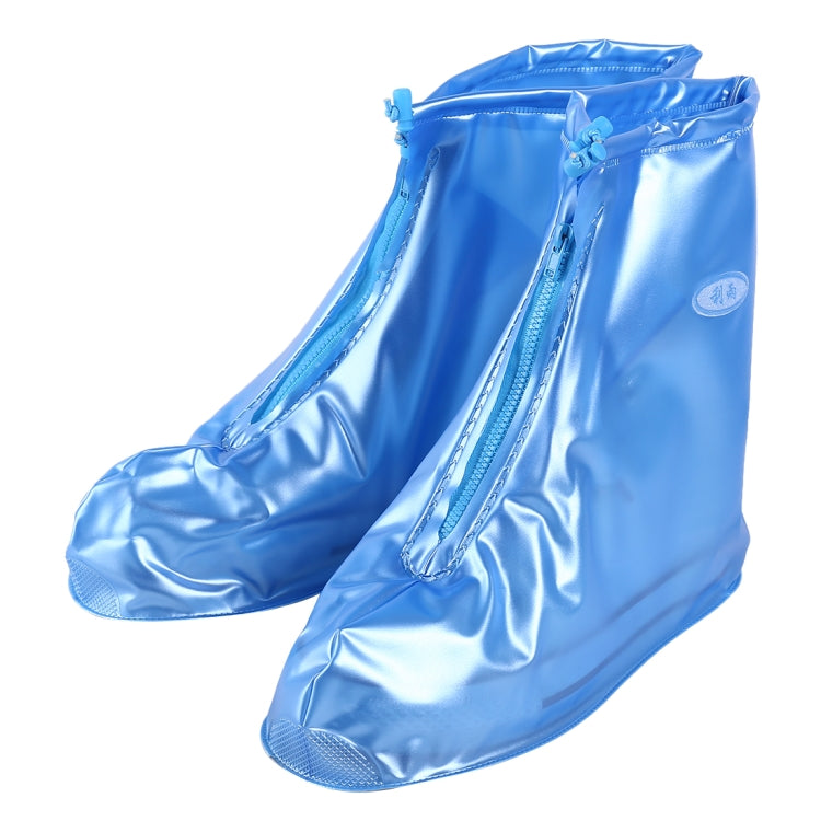 Modische PVC Anti-Rutsch Wasserdichte Überschuhe mit dicker Sohle Größe: S, Größe: S