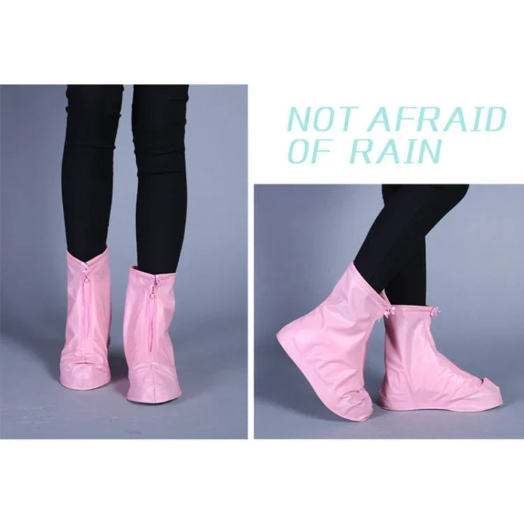 Fashion Children PVC Non-slip Waterproof Thick-soled Shoe Cover Size: M, Size: M