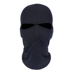 Balaclava Stil Unisex Elastische Lycra Doppel-Löcher Fahrrad-Kopfmaske, BT-09 Kopfmaske (Schwarz)
