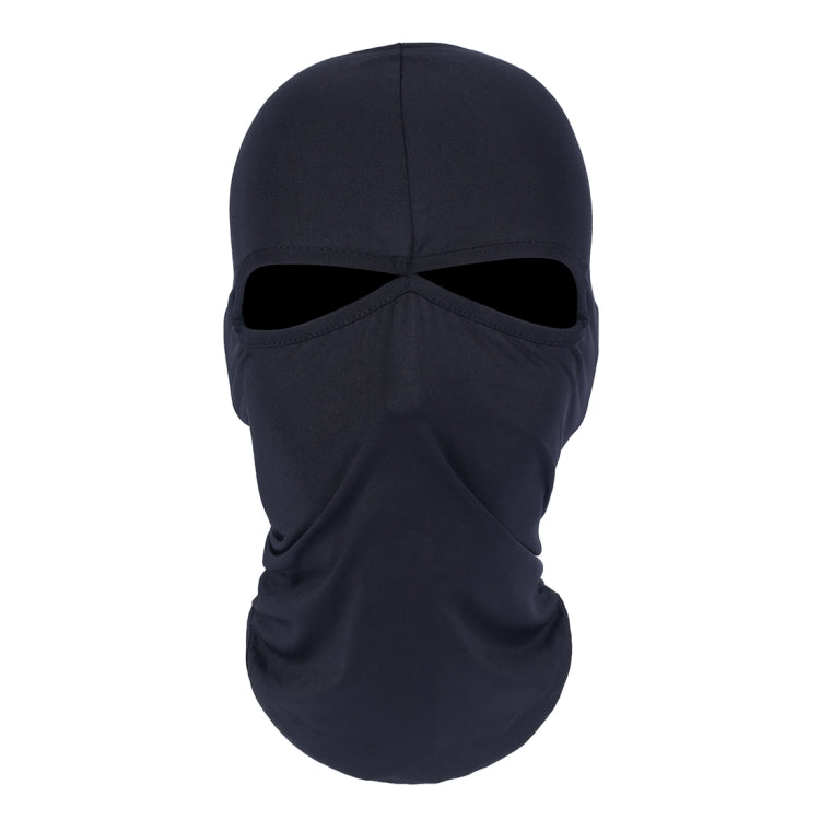 Balaclava Stil Unisex Elastische Lycra Doppel-Löcher Fahrrad-Kopfmaske, BT-09 Kopfmaske (Schwarz)