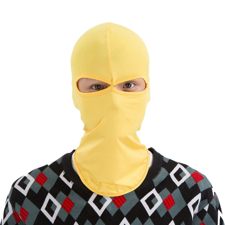 Balaclava Stil Unisex Elastische Lycra Doppel-Löcher Fahrrad-Kopfmaske, BT-09 Kopfmaske (Schwarz)