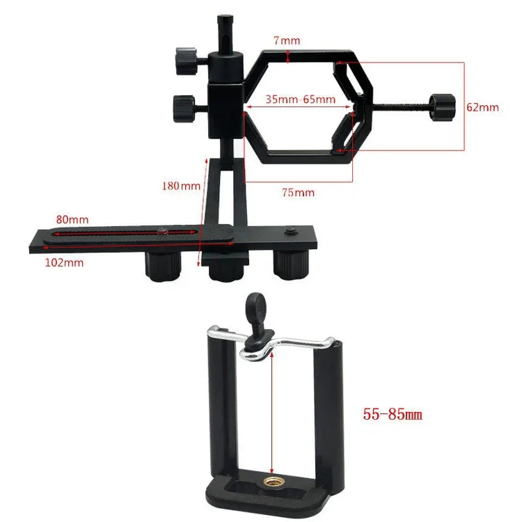 Datyson 5P0010L Teleskop-Fotostativ, Standard + 2 Handyhalter, Standard + 2 Handyhalter
