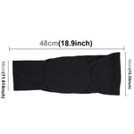 1 Stück bienenstockförmige Sport-Kniebandage aus stoßfestem Lycra, elastische Knieunterstützung, lange Version, Größe: XL, XL