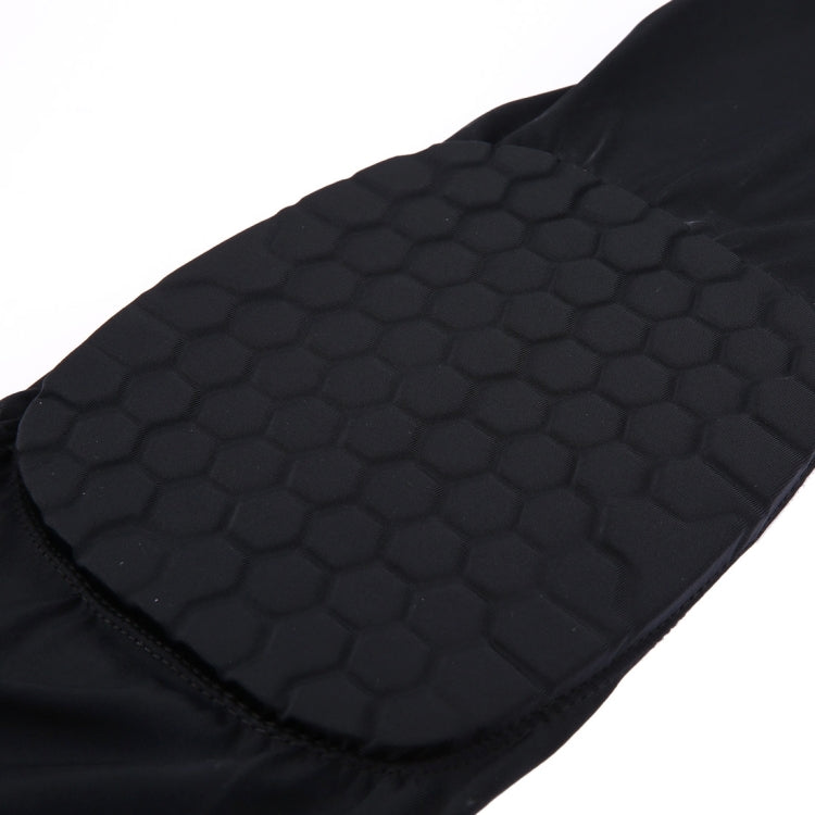1 Stück bienenstockförmige Sport-Kniebandage aus stoßfestem Lycra, elastische Knieunterstützung, lange Version, Größe: XL, XL