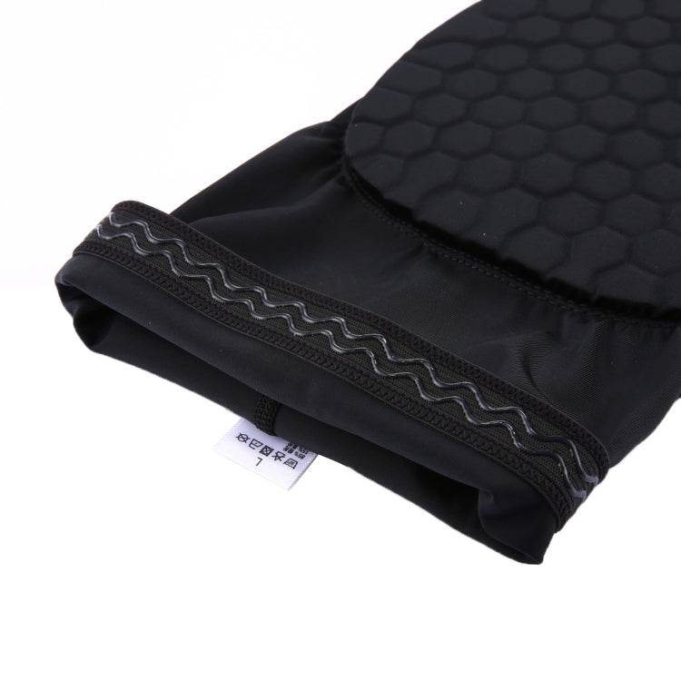 1 Stück bienenstockförmige Sport-Kniebandage aus stoßfestem Lycra, elastische Knieunterstützung, lange Version, Größe: XL, XL