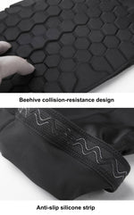 1 Stück bienenstockförmige Sport-Kniebandage aus stoßfestem Lycra, elastische Knieunterstützung, lange Version, Größe: XL, XL