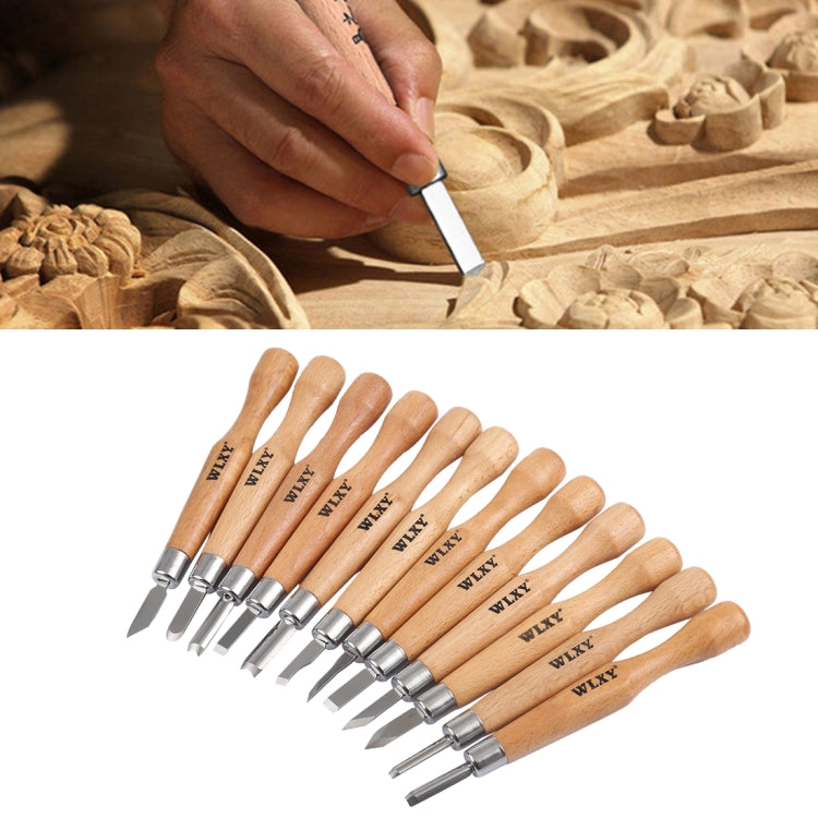 WLXY 12 Stück / Set Holzschnitzbeitel Messer Grundlegende Holzschnitt Arbeits-Handgemachte Gummistempel Handwerkzeuge, WL-9330