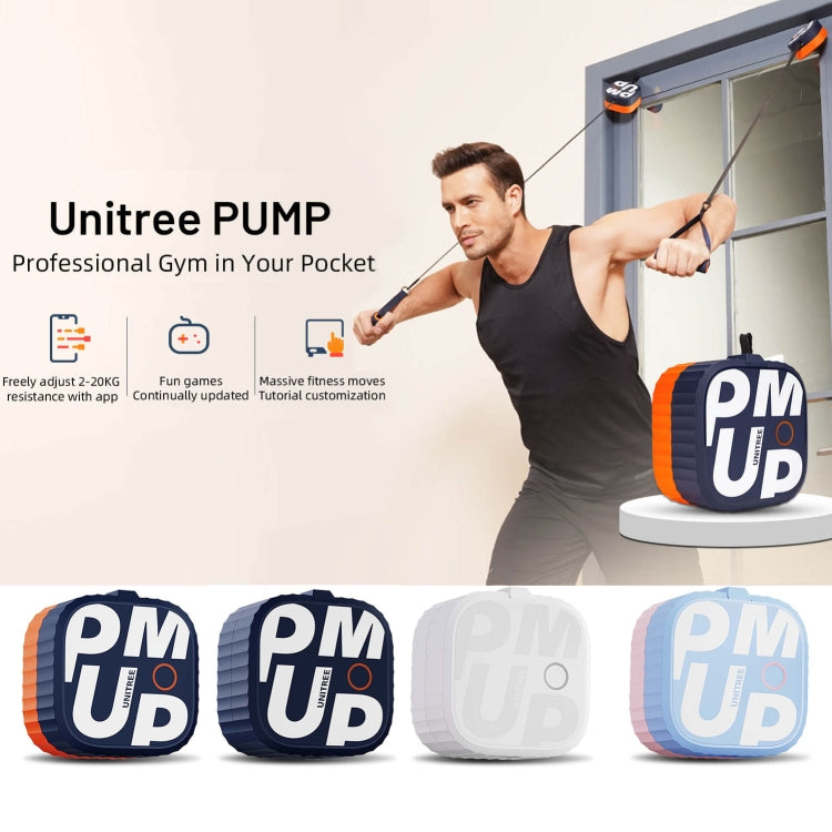 Unitree Pump Tragbare Heimtrainer-Pumpe 4,4-44lbs einstellbarer Widerstand Kabelmaschine, Pumpe (Dunkelblau), Pumpe (Blau Orange), Pumpe (Weiß), Pumpe (Pink)