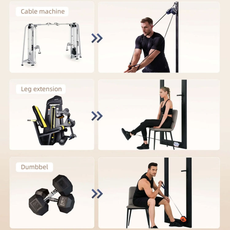 Unitree Pump Tragbare Heimtrainer-Pumpe 4,4-44lbs einstellbarer Widerstand Kabelmaschine, Pumpe (Dunkelblau), Pumpe (Blau Orange), Pumpe (Weiß), Pumpe (Pink)