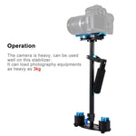 PULUZ 38.5-61cm Carbon Fibre Handheld Stabilizer for DSLR & DV Digital Video & Cameras, Load Range: 0.5-3kg, P60T Blue, P60T Red