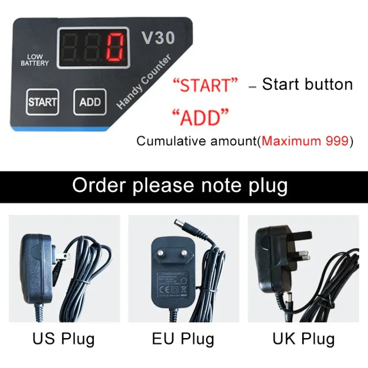 V30 Mini tragbarer Mehrfach-Banknotenzähler, Geldzähler, UK-Stecker, UK-Stecker