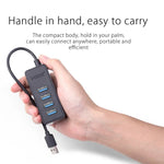 ORICO W5P-U3-30 4-Port USB 3.0 Desktop-HUB mit 30 cm Micro-USB-Kabel und Netzteil, W5P-U3-30 Schwarz