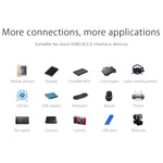 ORICO W5P-U3-30 4-Port USB 3.0 Desktop-HUB mit 30 cm Micro-USB-Kabel und Netzteil, W5P-U3-30 Schwarz