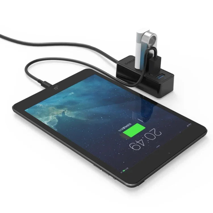 ORICO W5P-U3-30 4-Port USB 3.0 Desktop-HUB mit 30 cm Micro-USB-Kabel und Netzteil, W5P-U3-30 Schwarz