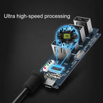 ORICO W5P-U3-30 4-Port USB 3.0 Desktop-HUB mit 30 cm Micro-USB-Kabel und Netzteil, W5P-U3-30 Schwarz