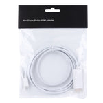 1,8m Mini DisplayPort Stecker zu HDMI Stecker Adapterkabel, 1,8m