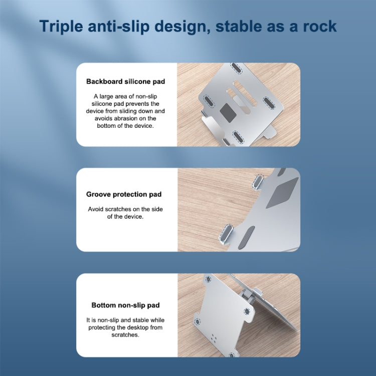 ORICO LST-2AS Multifunktionaler Laptop-Notebook-Halter aus Aluminiumlegierung, höhenverstellbar und klappbar, LST-2AS