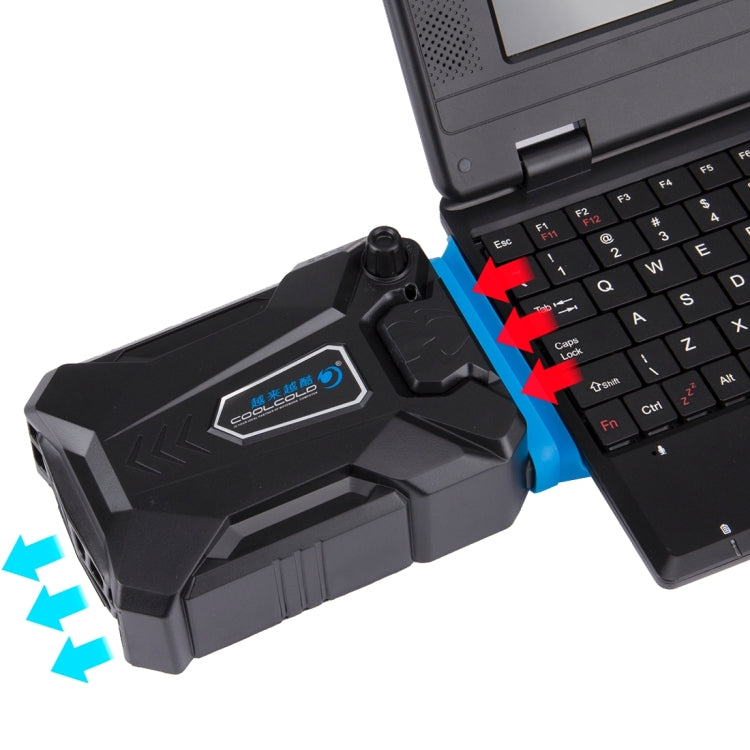 Ice Troll III Gaming Laptop Notebook Kühlpad Geräuschloser Luftabsaugender Kühlventilator Turbo Wärmestrahler mit Passendem USB-Kabel