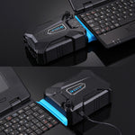 Ice Troll III Gaming Laptop Notebook Kühlpad Geräuschloser Luftabsaugender Kühlventilator Turbo Wärmestrahler mit Passendem USB-Kabel