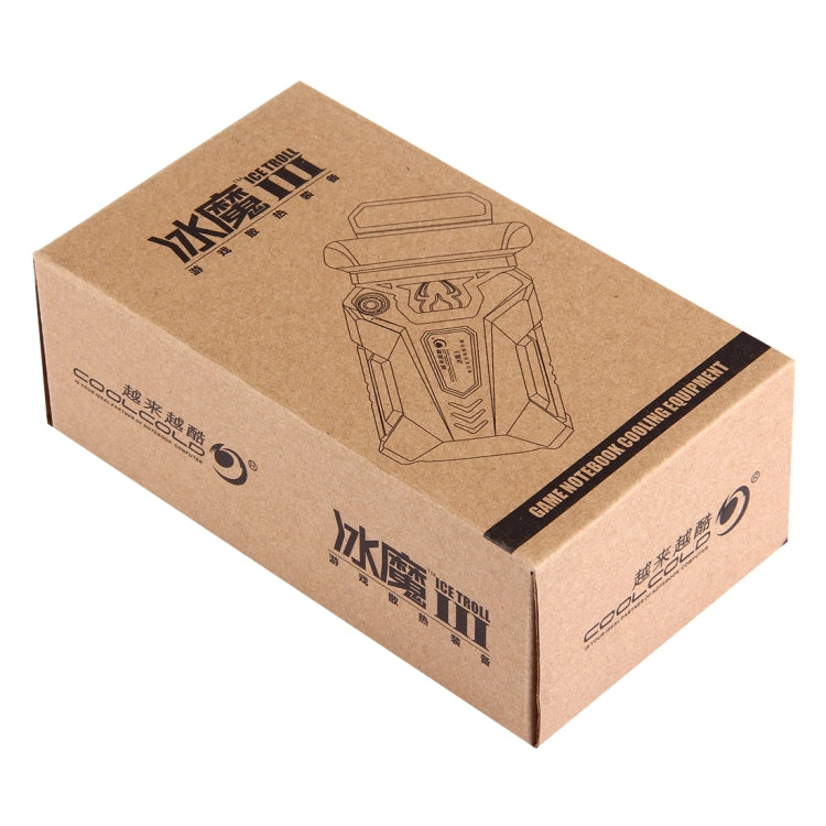 Ice Troll III Gaming Laptop Notebook Kühlpad Geräuschloser Luftabsaugender Kühlventilator Turbo Wärmestrahler mit Passendem USB-Kabel