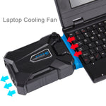 Ice Troll III Gaming Laptop Notebook Kühlpad Geräuschloser Luftabsaugender Kühlventilator Turbo Wärmestrahler mit Passendem USB-Kabel