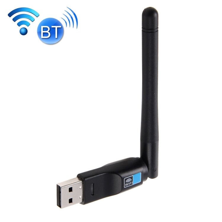 2-in-1 Bluetooth 4.0 + 150 MBit/s 2,4 GHz USB-WLAN-Adapter mit externer 2dBi Antenne