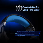 KOTION EACH G2000 Over-Ear Gaming-Kopfhörer Headset Kopfhörer Kopfbügel mit Mikrofon Stereo Bass LED-Licht für PC Gamer, Kabellänge: ca. 2,2m (Weiß + Rot), G2000