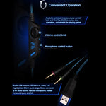 KOTION EACH G2000 Over-Ear Gaming-Kopfhörer Headset Kopfhörer Kopfbügel mit Mikrofon Stereo Bass LED-Licht für PC Gamer, Kabellänge: ca. 2,2m (Weiß + Rot), G2000
