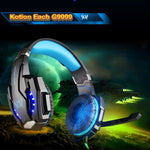 KOTION EACH G9000 3.5mm Gaming-Kopfhörer mit Mikrofon und LED-Licht für Laptop / Tablet / Mobiltelefone, Kabellänge: ca. 2.2m, G9000