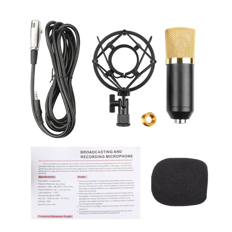 FIFINE F-700 Professionelles Kondensatormikrofon mit Schockhalter für Studio, Radioübertragung & Live-Übertragung, 3,5 mm Kopfhöreranschluss, Kabellänge: 2,5 m