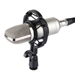 FIFINE F-700 Professionelles Kondensatormikrofon mit Schockhalter für Studio, Radioübertragung & Live-Übertragung, 3,5 mm Kopfhöreranschluss, Kabellänge: 2,5 m