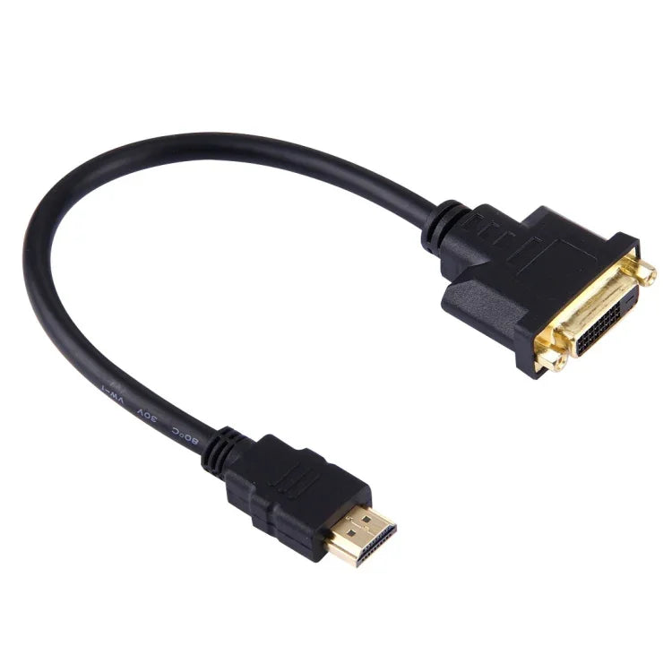 30cm HDMI Stecker auf 24+1 DVI Buchse Adapterkabel, Länge: 30cm