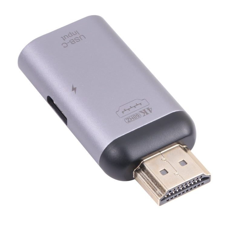 2 in 1 4K 60Hz HDMI Stecker zu USB-C / Typ-C Lade- + USB-C / Typ-C Buchse Adapter, HDMI