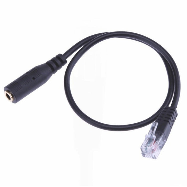 3,5mm Klinke zu RJ9 PC / Mobiltelefon Headset zu Bürotelefon Adapter Konverterkabel, Länge: 32cm