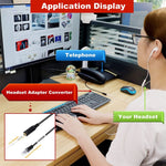 3,5mm Klinke zu RJ9 PC / Mobiltelefon Headset zu Bürotelefon Adapter Konverterkabel, Länge: 32cm
