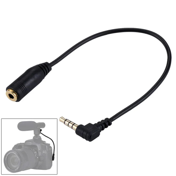 20 cm langes 3,5-mm-Klinken-Audio-Verlängerungskabel (Stecker auf Buchse) für Headset und Mikrofon, 3,5-mm-Stecker auf Buchse (Schwarz)